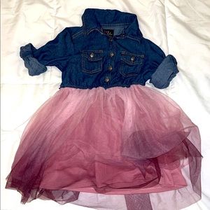 4-5T denim with tutu dress